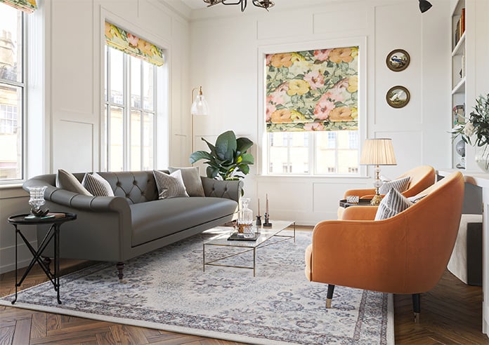 Amelia Faux Silk, Honeydew - Motorised Roman Blind - Image 6